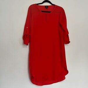 Mossino Orange red 3/4 sleeve dress lightweight material size SP